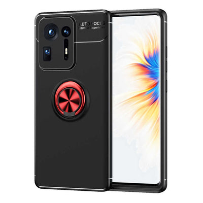 Xiaomi Mi Mix 4 Kılıf Zore Ravel Silikon Kapak Siyah-Kırmızı
