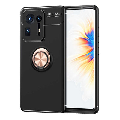 Xiaomi Mi Mix 4 Kılıf Zore Ravel Silikon Kapak Siyah-Rose Gold