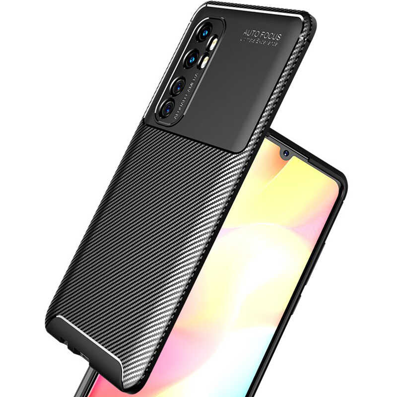Xiaomi Mi Note 10 Lite Kılıf Zore Negro Silikon Kapak Siyah