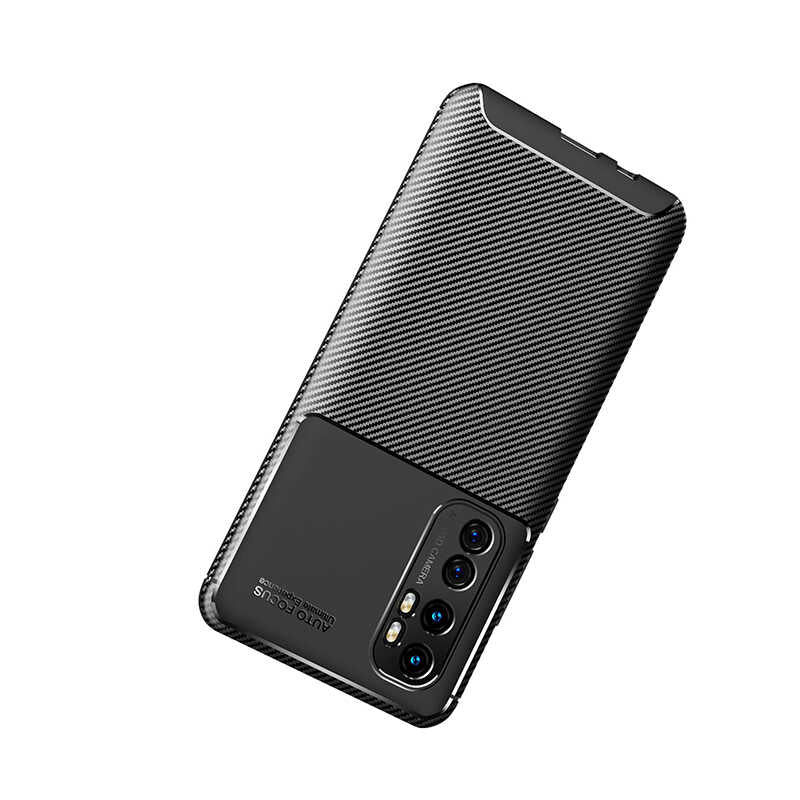 Xiaomi Mi Note 10 Lite Kılıf Zore Negro Silikon Kapak Siyah