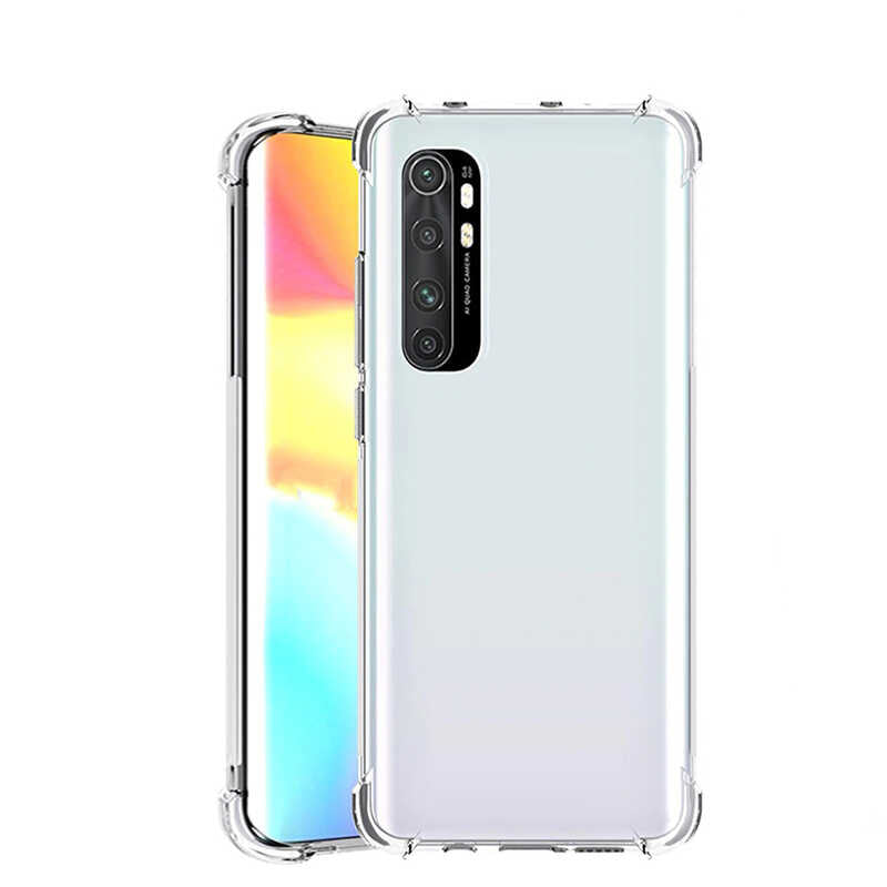 Xiaomi Mi Note 10 Lite Kılıf Zore Nitro Anti Shock Silikon Renksiz