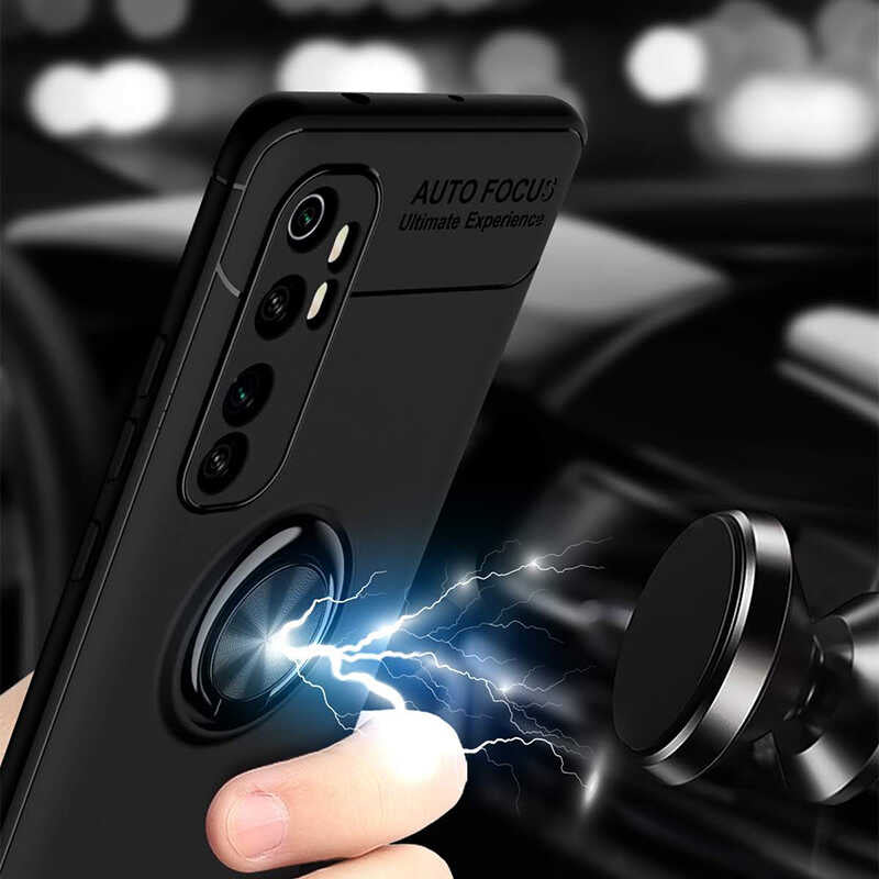 Xiaomi Mi Note 10 Lite Kılıf Zore Ravel Silikon Kapak Siyah