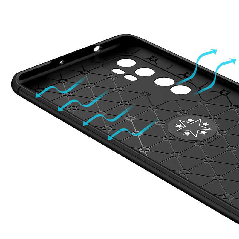 Xiaomi Mi Note 10 Lite Kılıf Zore Ravel Silikon Kapak Siyah