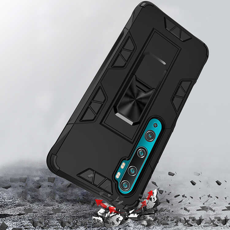 Xiaomi Mi Note 10 Lite Kılıf Zore Volve Kapak Siyah