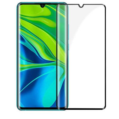 Xiaomi Mi Note 10 Zore Kısa Cam Ekran Koruyucu Siyah