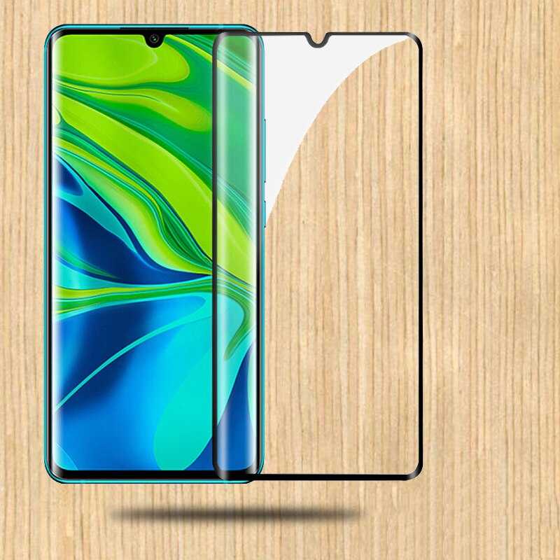Xiaomi Mi Note 10 Zore Kısa Cam Ekran Koruyucu Siyah