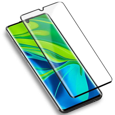 Xiaomi Mi Note 10 Zore Kısa Cam Ekran Koruyucu Siyah