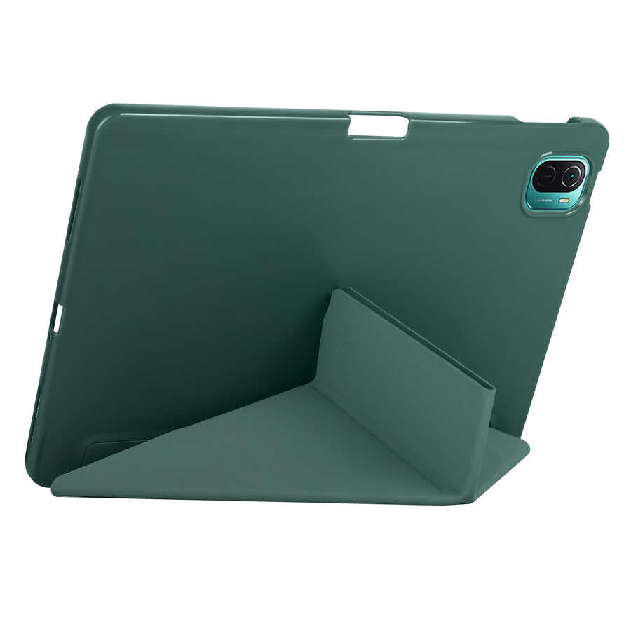 Xiaomi Mi Pad 5 Kılıf Zore Tri Folding Kalem Bölmeli Standlı Kılıf Lacivert