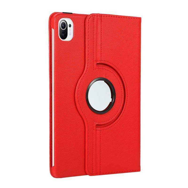 Xiaomi Mi Pad 5 Zore Dönebilen Standlı Kılıf Kırmızı