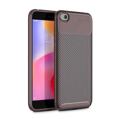 Xiaomi Mi Play Kılıf Zore Negro Silikon Kapak Kahverengi