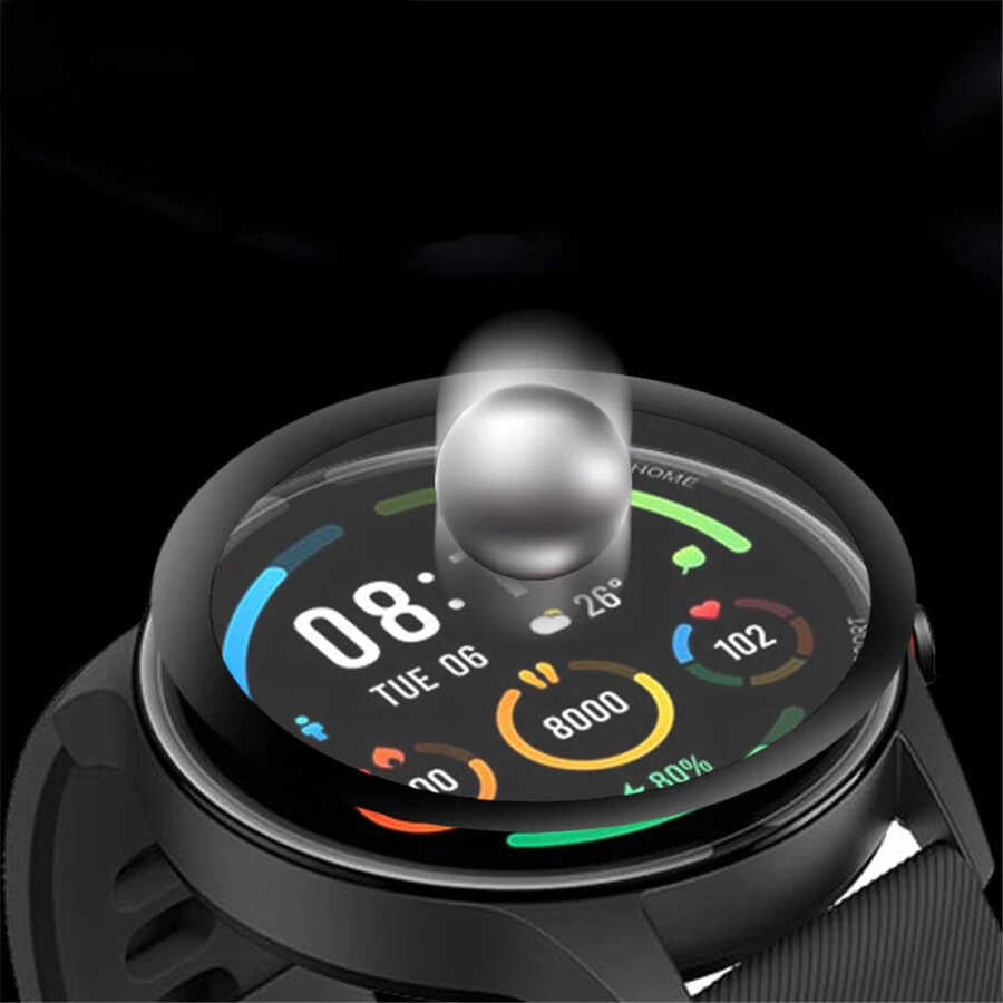 Xiaomi Mi Watch Color Zore PMMA Pet Saat Ekran Koruyucu Siyah