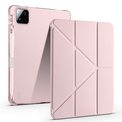Xiaomi Pad 7 Pro Kılıf Zore Tri Folding Kalem Bölmeli Standlı Kılıf Rose Gold
