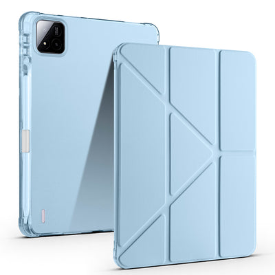 Xiaomi Pad 7 Pro Kılıf Zore Tri Folding Kalem Bölmeli Standlı Kılıf Rose Gold