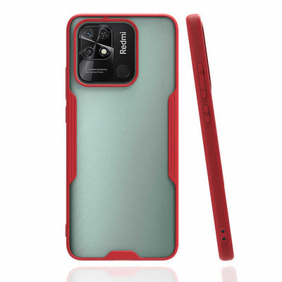 Xiaomi Poco C40 Kılıf Zore Parfe Kapak Kırmızı