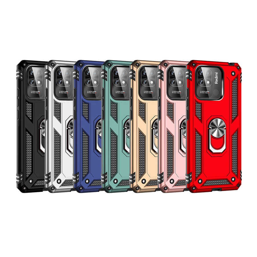 Xiaomi Poco C40 Kılıf Zore Vega Kapak Rose Gold