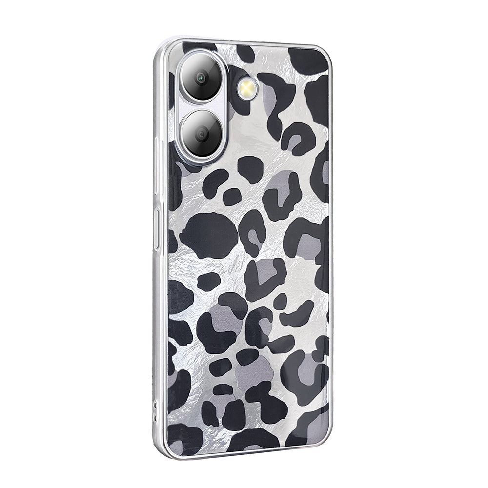 Xiaomi Poco C65 Kılıf Desenli Zore Mep Kapak Gri Leopar