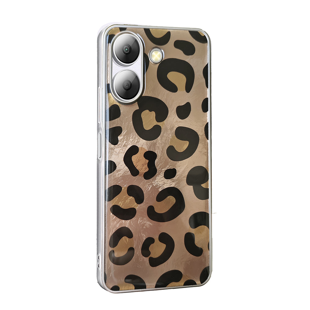 Xiaomi Poco C65 Kılıf Desenli Zore Mep Kapak Gold Leopar