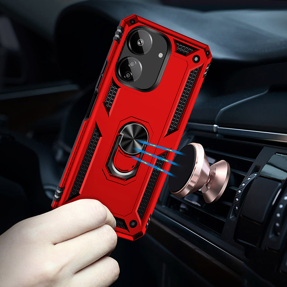 Xiaomi Poco C65 Kılıf Zore Vega Kapak Kırmızı