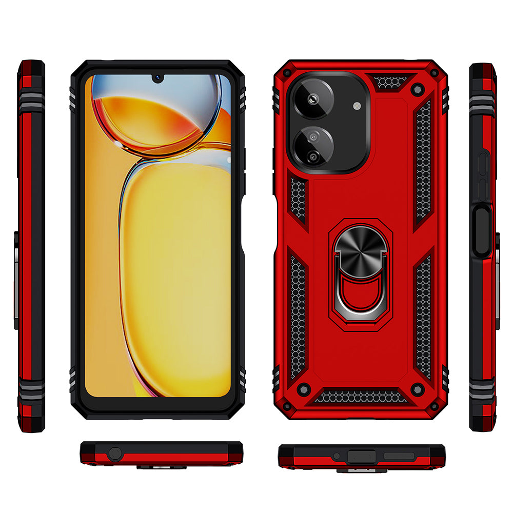 Xiaomi Poco C65 Kılıf Zore Vega Kapak Kırmızı
