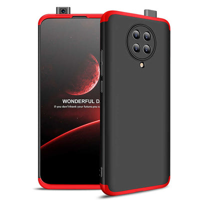Xiaomi Poco F2 Pro Kılıf Zore Ays Kapak Siyah-Kırmızı