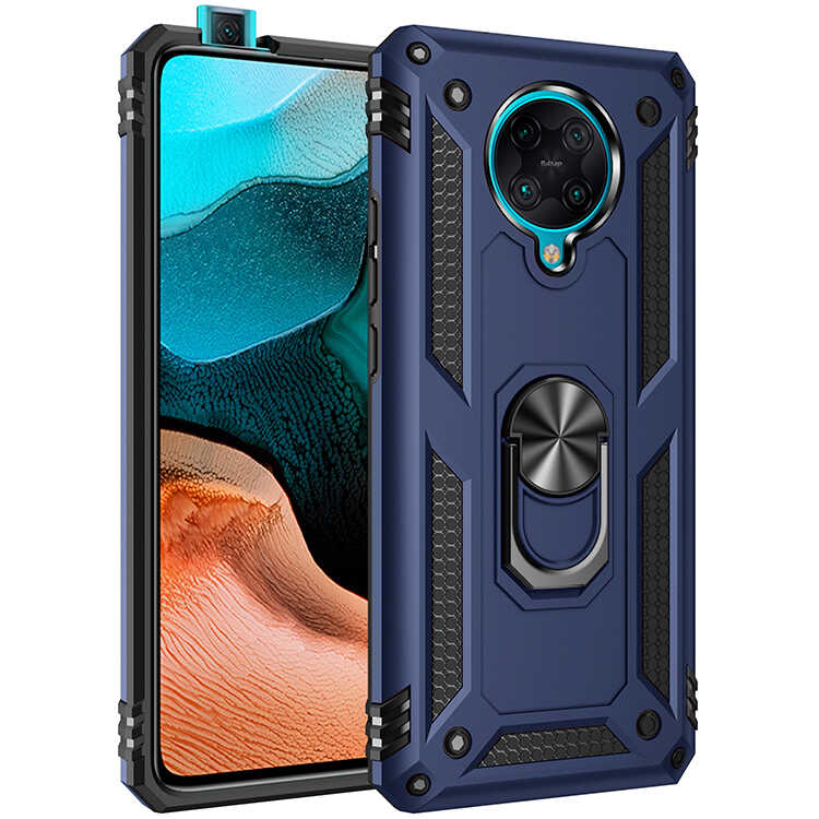 Xiaomi Poco F2 Pro Kılıf Zore Vega Kapak Mavi
