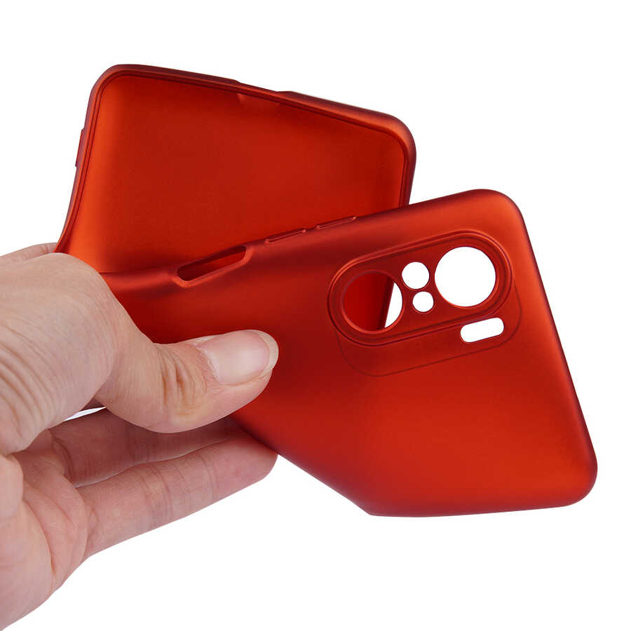Xiaomi Poco F3 Kılıf Zore Premier Silikon Kapak Kırmızı