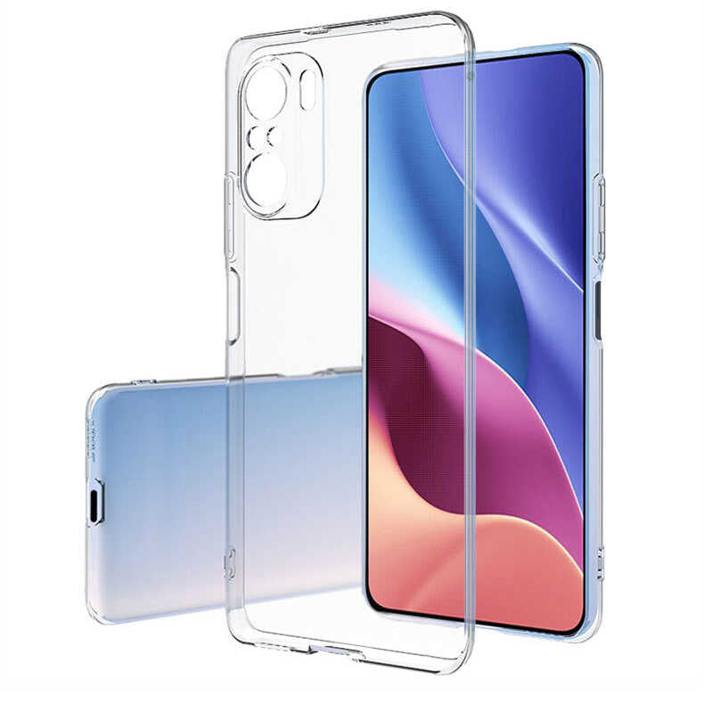 Xiaomi Poco F3 Kılıf Zore Süper Silikon Kapak Renksiz