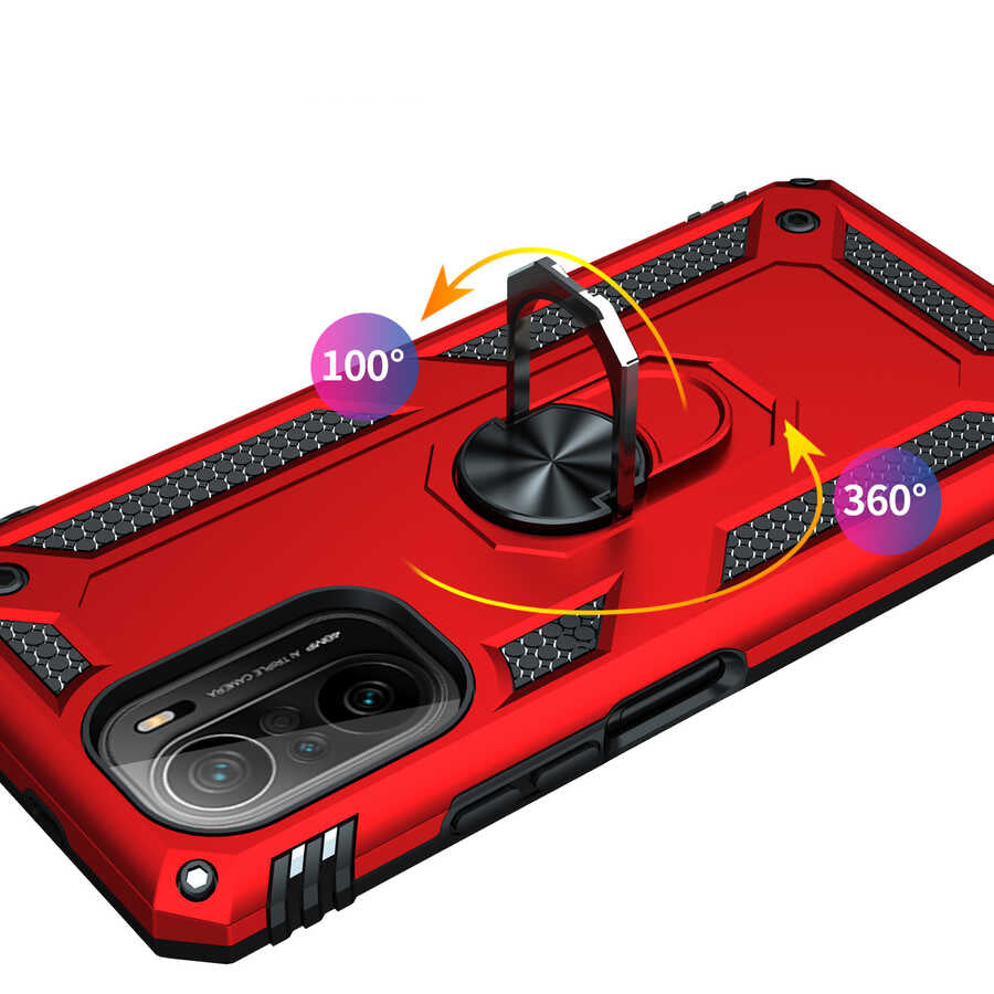 Xiaomi Poco F3 Kılıf Zore Vega Kapak Siyah