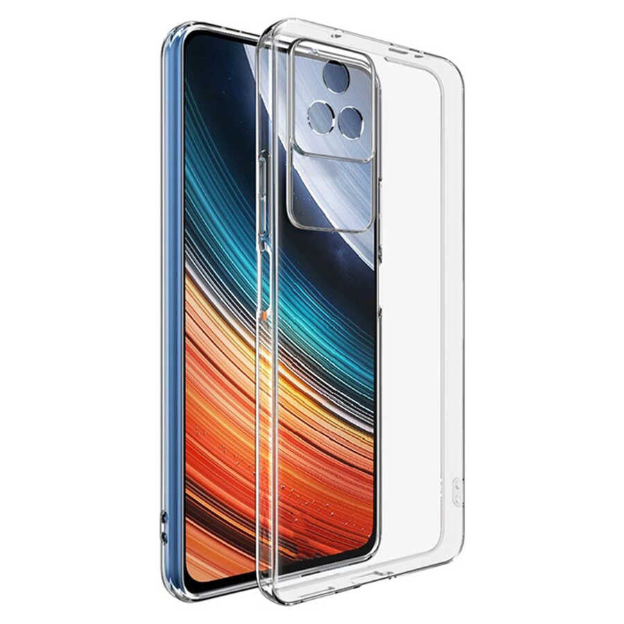 Xiaomi Poco F4 Kılıf Zore Kamera Korumalı Süper Silikon Kapak Renksiz