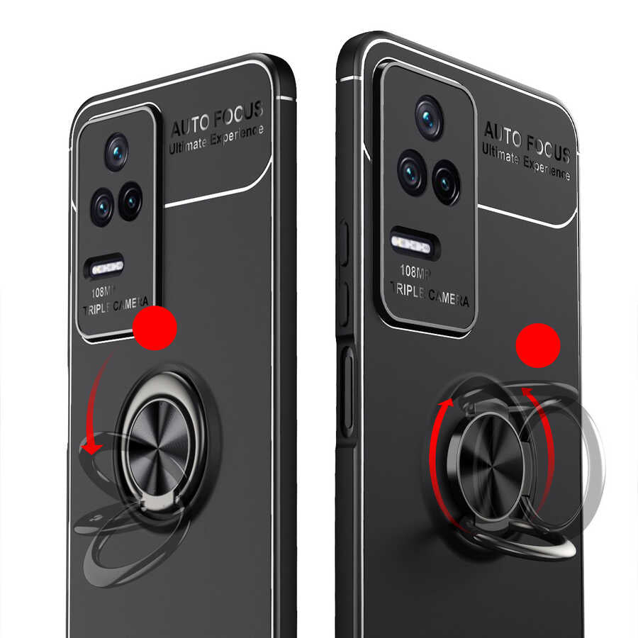 Xiaomi Poco F4 Kılıf Zore Ravel Silikon Kapak Siyah