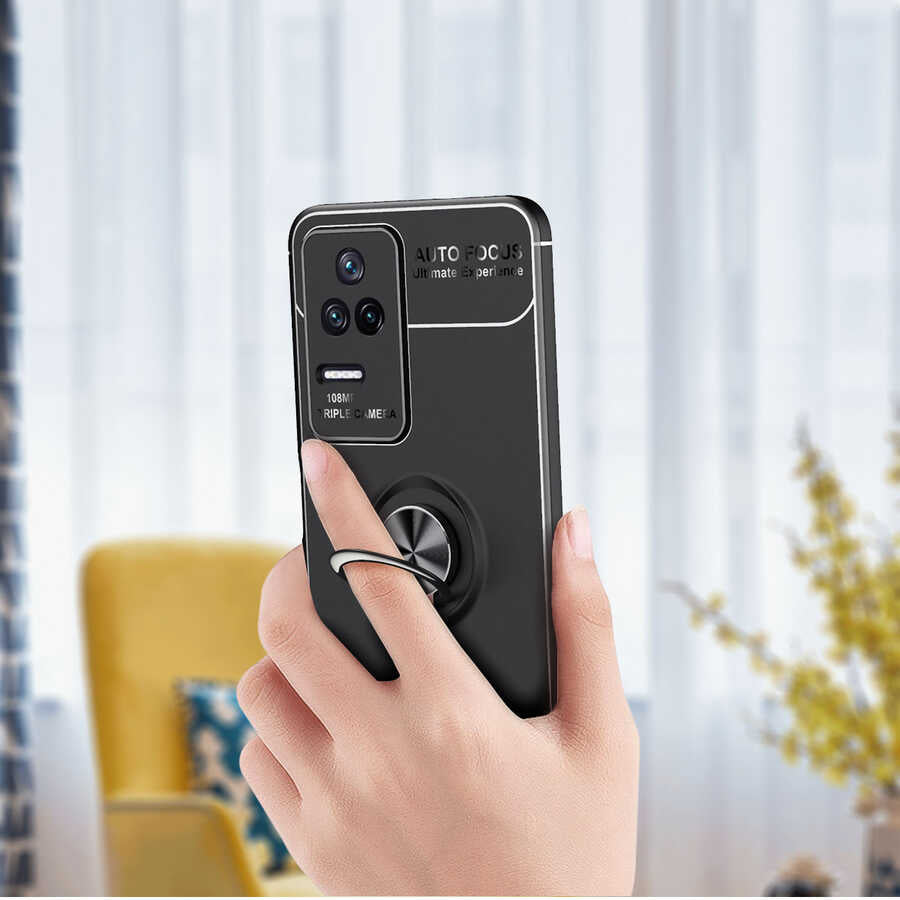 Xiaomi Poco F4 Kılıf Zore Ravel Silikon Kapak Siyah