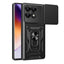 Xiaomi Poco F6 Pro Kılıf Magnetik Standlı Kamera Korumalı Zore Sürgülü Vega Kapak Siyah