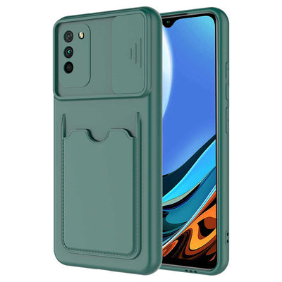 Xiaomi Poco M3 Kılıf Zore Kartix Kapak Koyu Yeşil