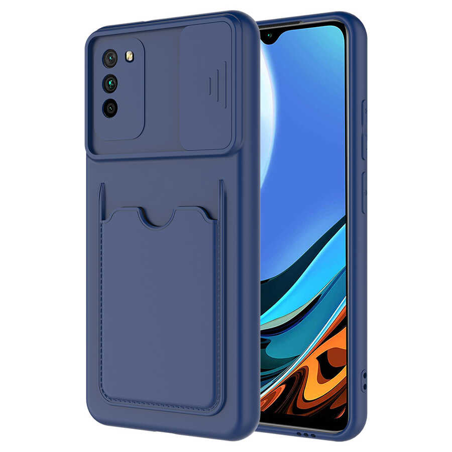 Xiaomi Poco M3 Kılıf Zore Kartix Kapak Lacivert