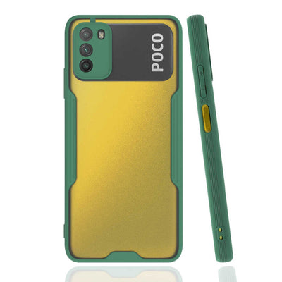 Xiaomi Poco M3 Kılıf Zore Parfe Kapak Koyu Yeşil