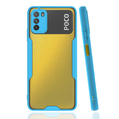 Xiaomi Poco M3 Kılıf Zore Parfe Kapak Mavi