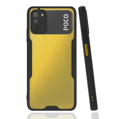 Xiaomi Poco M3 Kılıf Zore Parfe Kapak Siyah