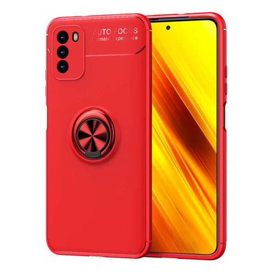 Xiaomi Poco M3 Kılıf Zore Ravel Silikon Kapak Kırmızı