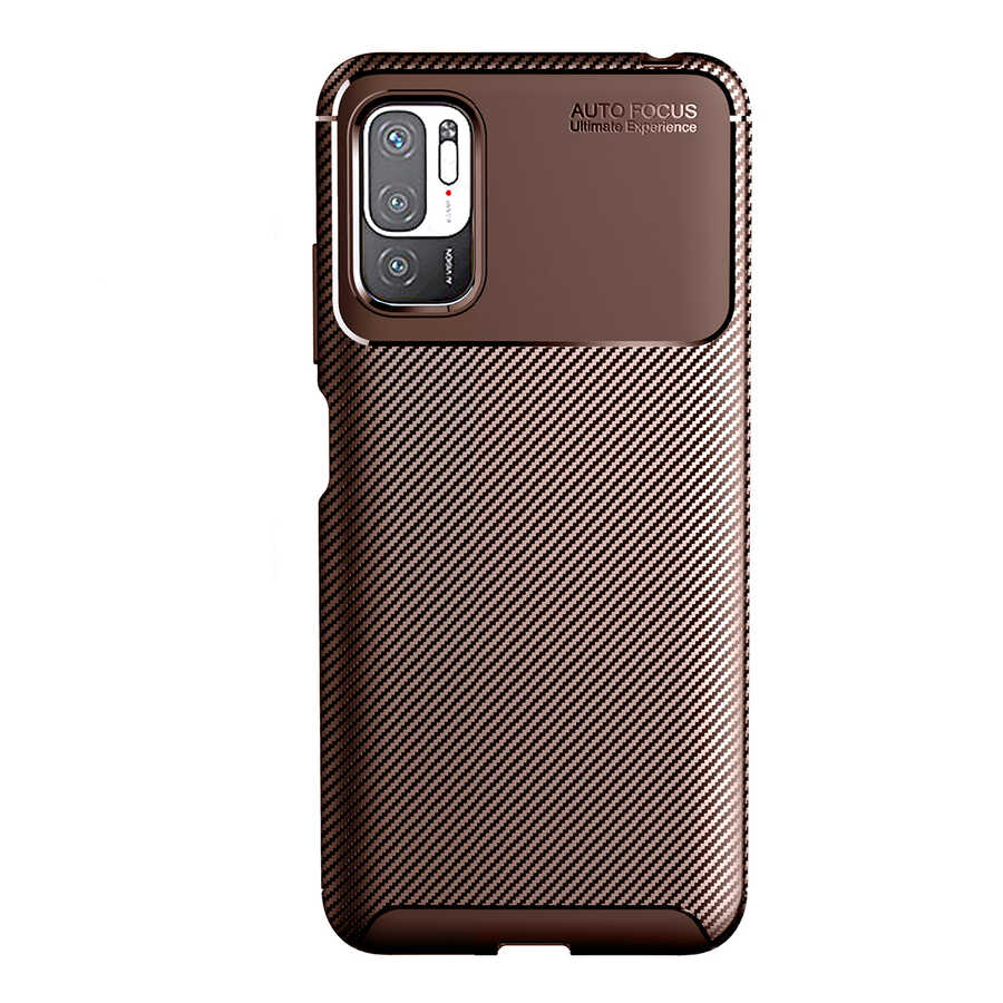 Xiaomi Poco M3 Pro Kılıf Zore Negro Silikon Kapak Kahverengi