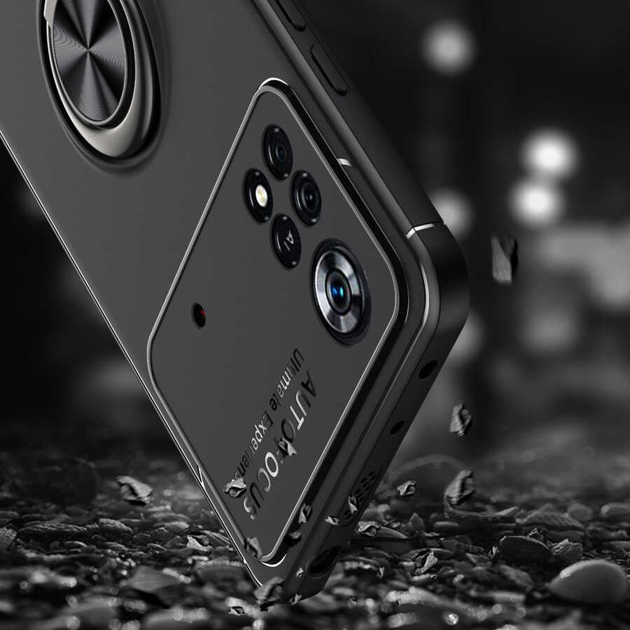 Xiaomi Poco M4 Pro 4G Kılıf Zore Ravel Silikon Kapak Siyah