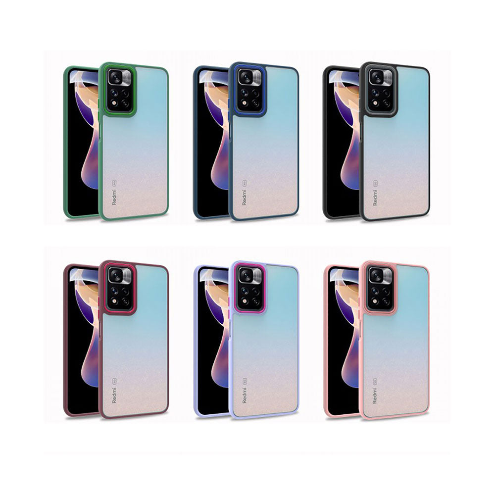 Xiaomi Poco M4 Pro 5G Kılıf Zore Flora Kapak Mavi