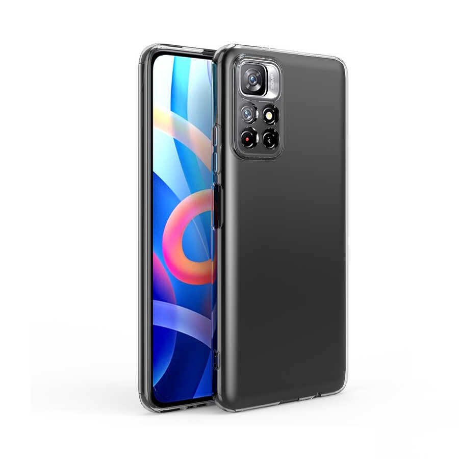 Xiaomi Poco M4 Pro 5G Kılıf Zore Kamera Korumalı Süper Silikon Kapak Renksiz