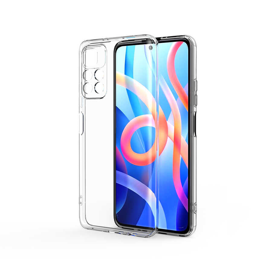 Xiaomi Poco M4 Pro 5G Kılıf Zore Kamera Korumalı Süper Silikon Kapak Renksiz