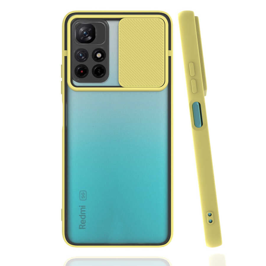 Xiaomi Poco M4 Pro 5G Kılıf Zore Lensi Kapak Koyu Yeşil