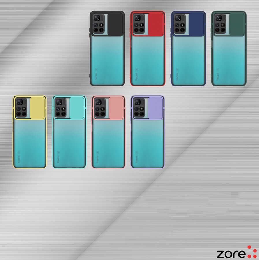 Xiaomi Poco M4 Pro 5G Kılıf Zore Lensi Kapak Sarı