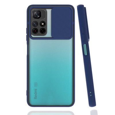 Xiaomi Poco M4 Pro 5G Kılıf Zore Lensi Kapak Lacivert