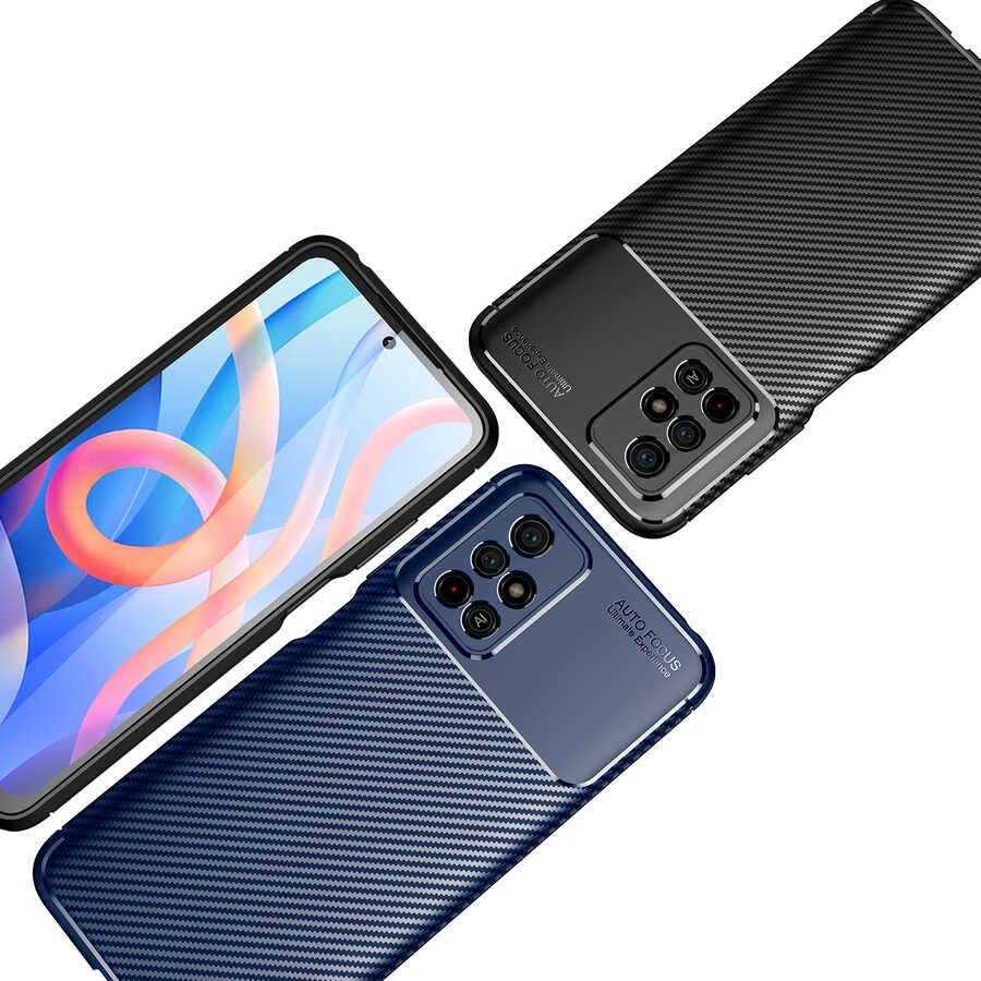 Xiaomi Poco M4 Pro 5G Kılıf Zore Negro Silikon Kapak Lacivert