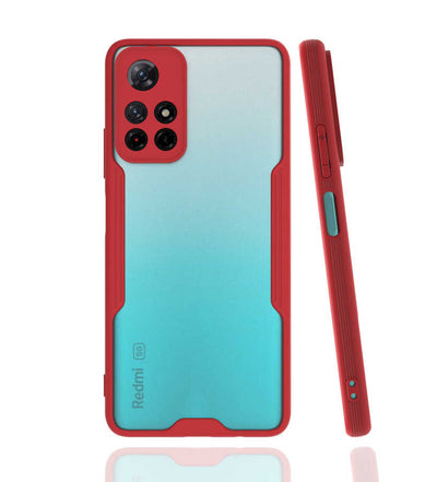 Xiaomi Poco M4 Pro 5G Kılıf Zore Parfe Kapak Kırmızı