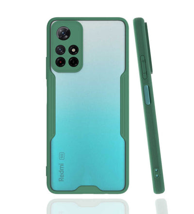 Xiaomi Poco M4 Pro 5G Kılıf Zore Parfe Kapak Koyu Yeşil