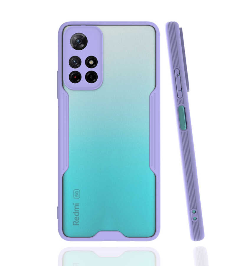Xiaomi Poco M4 Pro 5G Kılıf Zore Parfe Kapak Mor